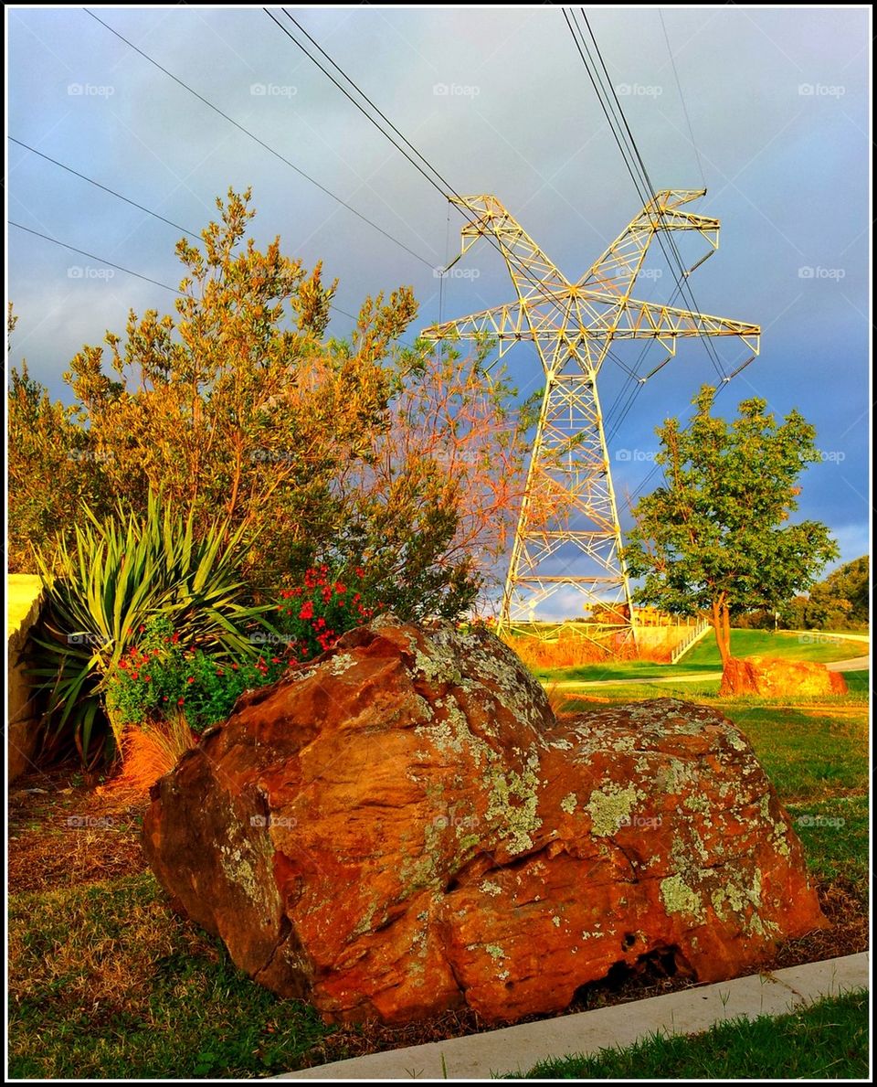 under the power lines