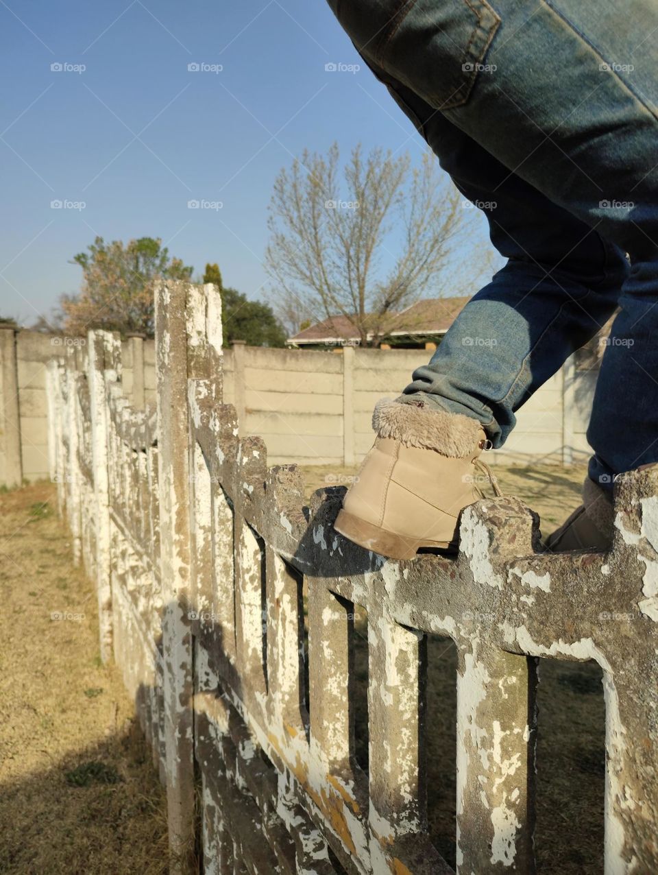 Walking on concrete wall