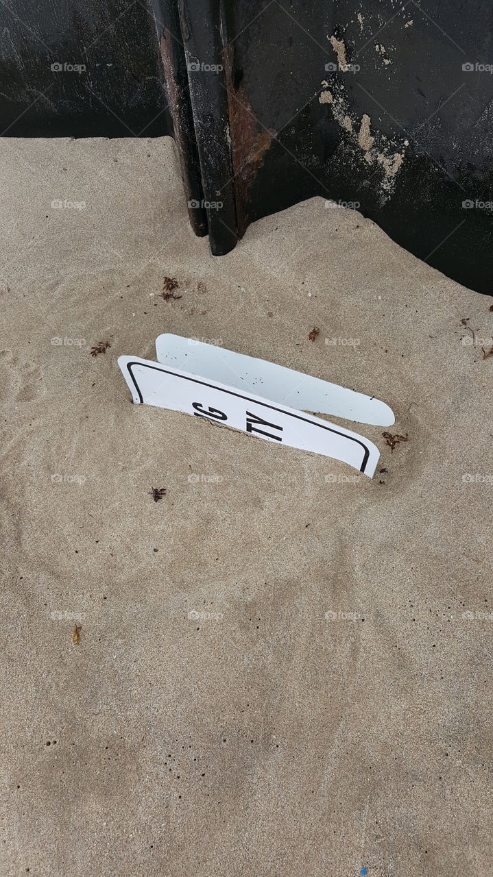 sign in sand