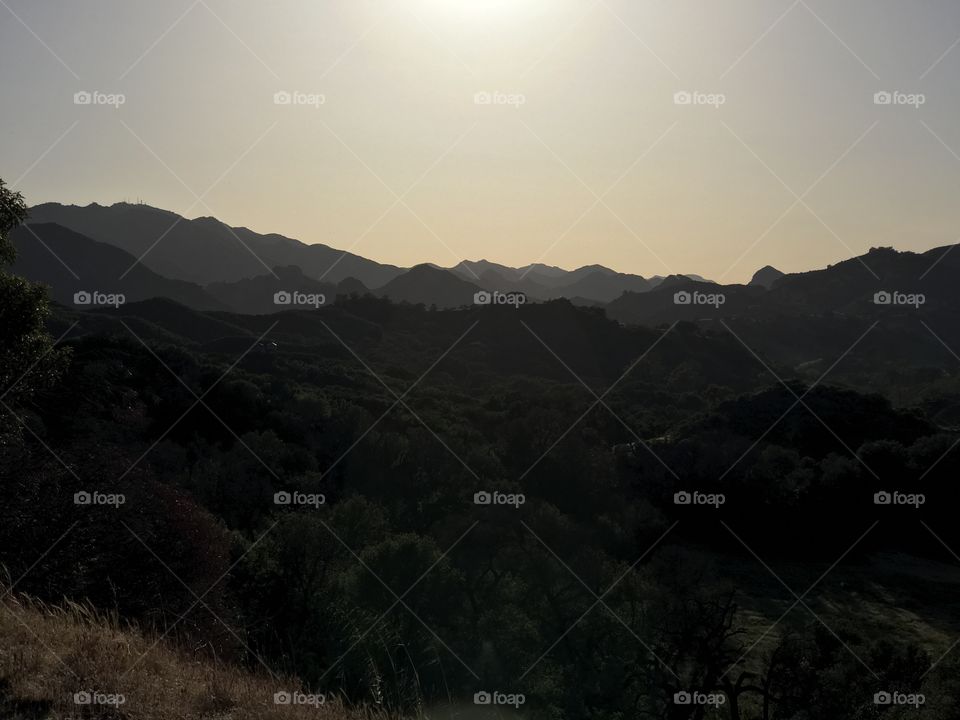 Fog, Landscape, Mountain, Sunset, Dawn