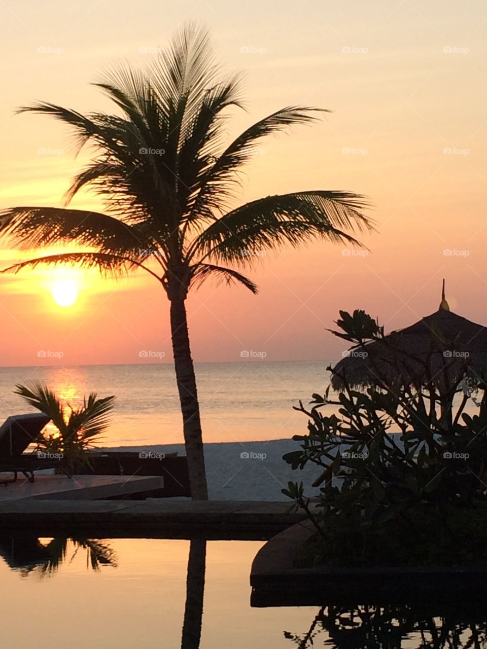 Waiting for the sun to go down in the Maldives. 