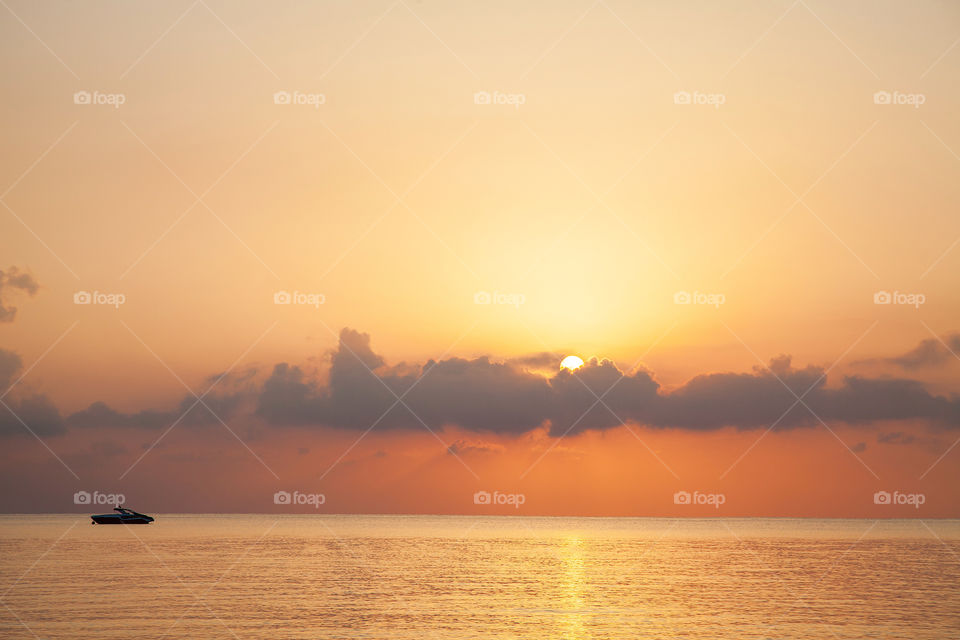 Sunrise on the sea 
