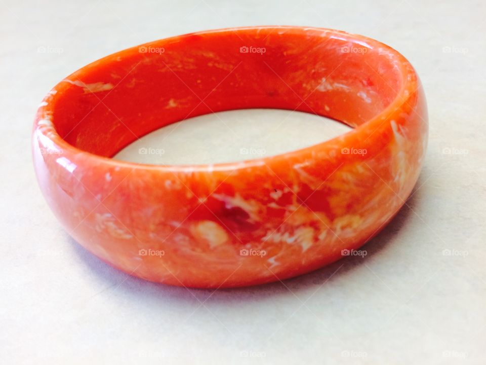 Orange bangle bracelet 