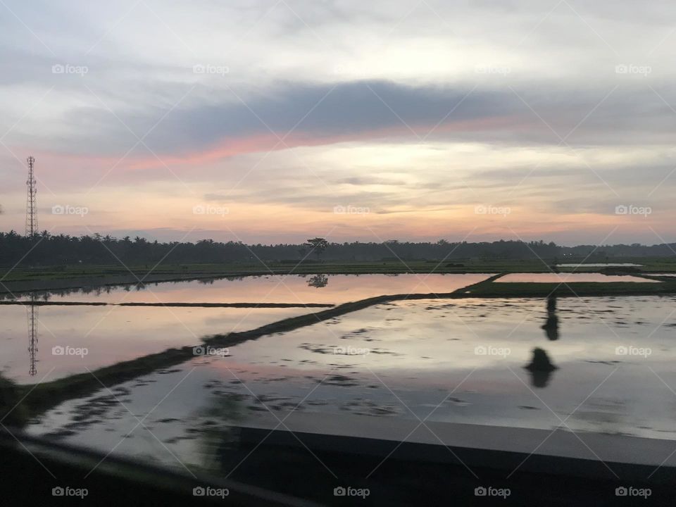 Sunrise in Murtirejo, Kebumen, Central Java, Indonesia 