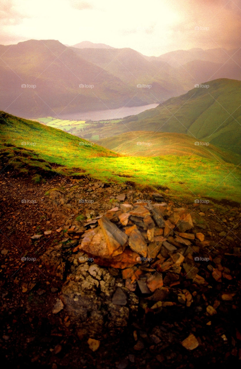 Stack of rock on mountain