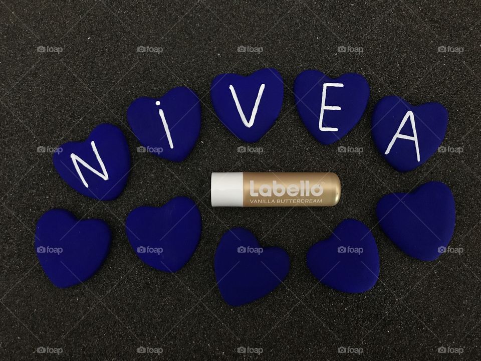 Nivea in my heart with stones