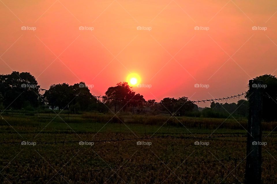 Sunrise time of Indian country in india