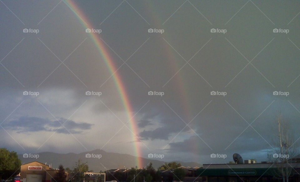 double rainbow. gorgeous skies.