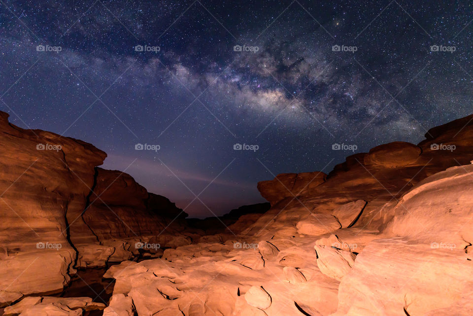 Milky way at the stone mountain