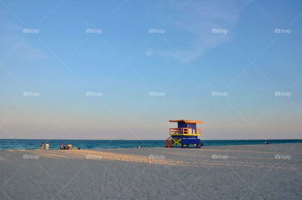 Lifeguard cabin at beach