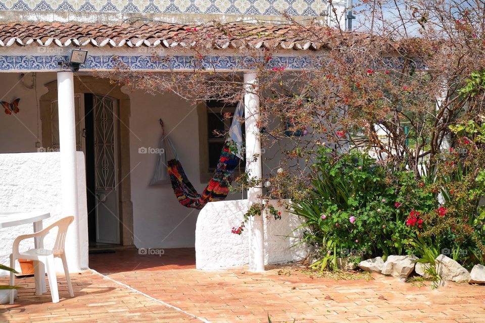 White and blue house
