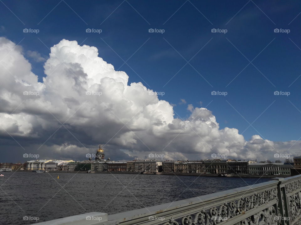 nature wild clouds sky blue white weather storm heaven view