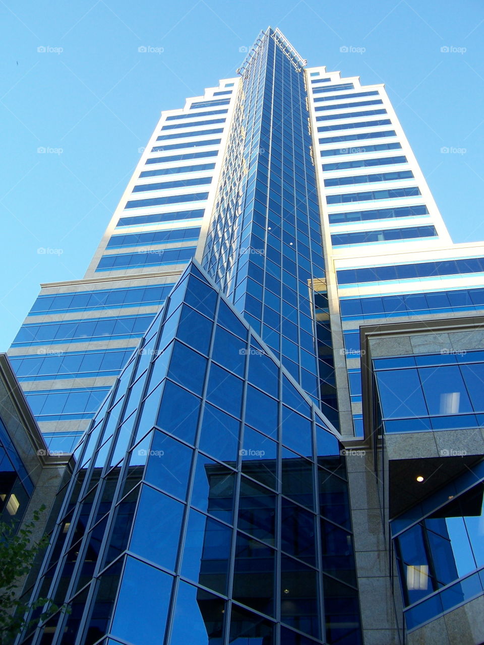 blue glass building. I took this photo on Capitol Street in Sacramento California