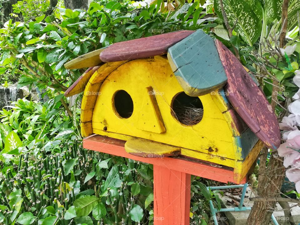 colourful bird house