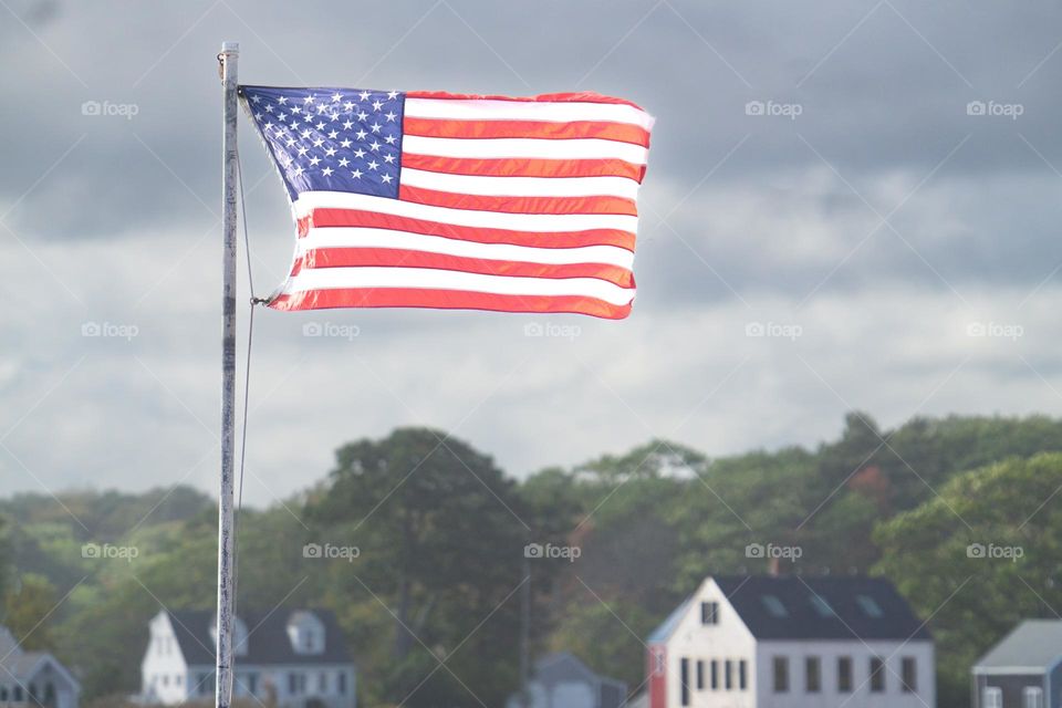 American Flag: New England Coast