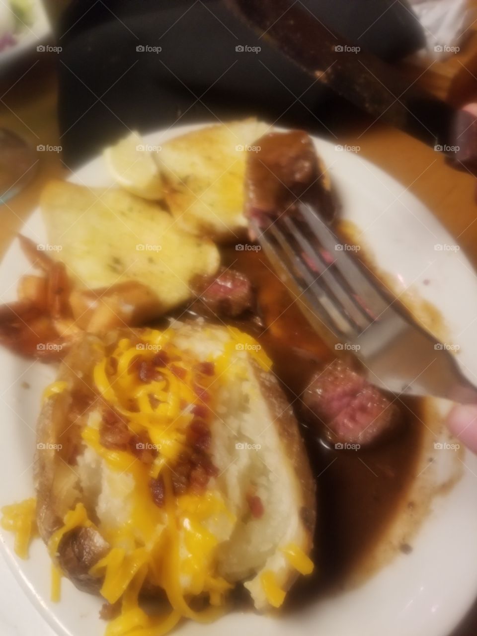 Steak and baked potato