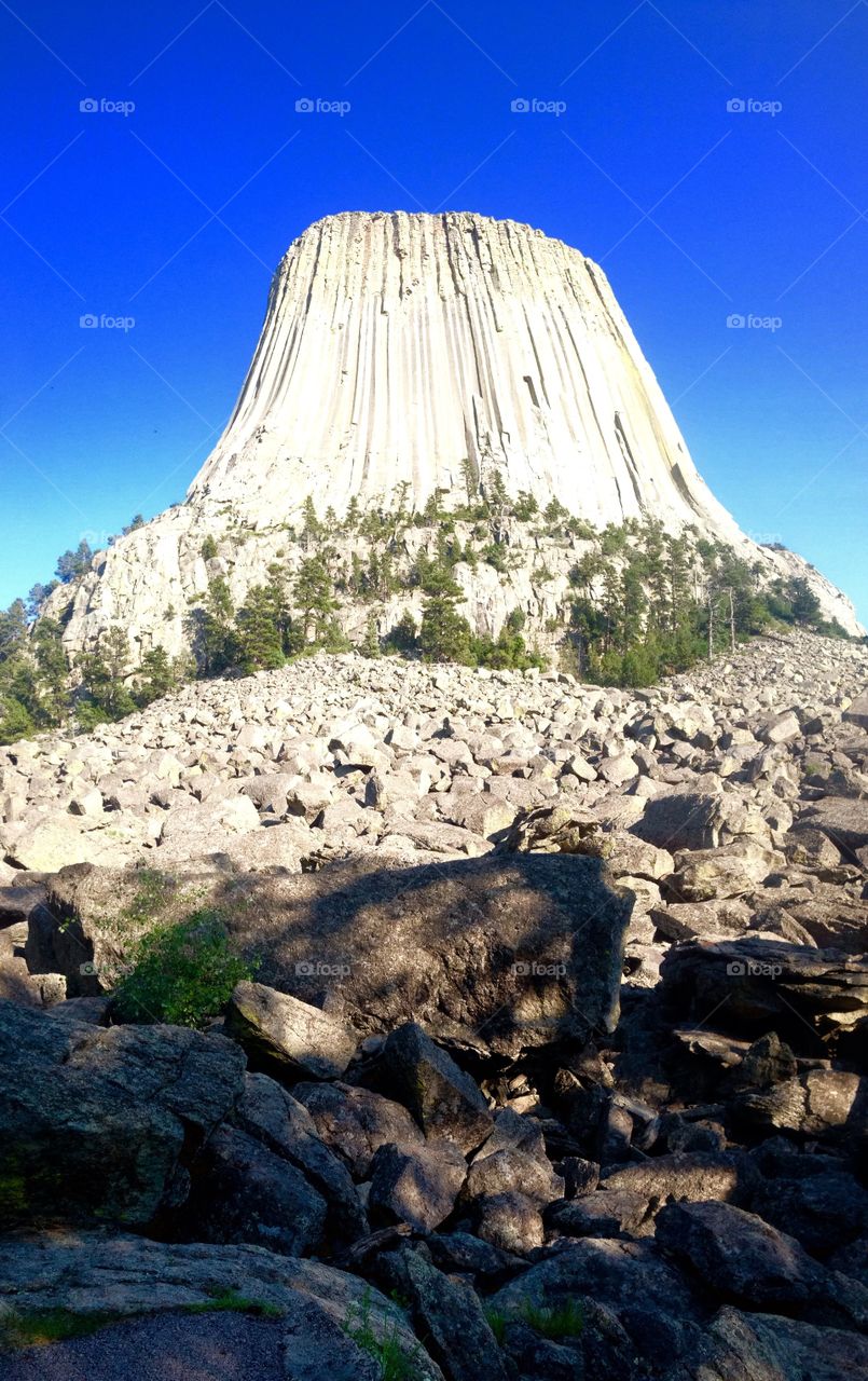 Wyoming tower. Devils tower monument in Wyoming 