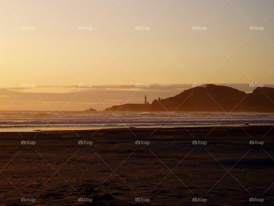 Lighthouse at sunset