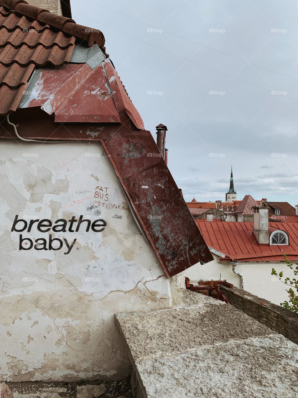 Second popular graffiti in Tallinn. And another observation deck 