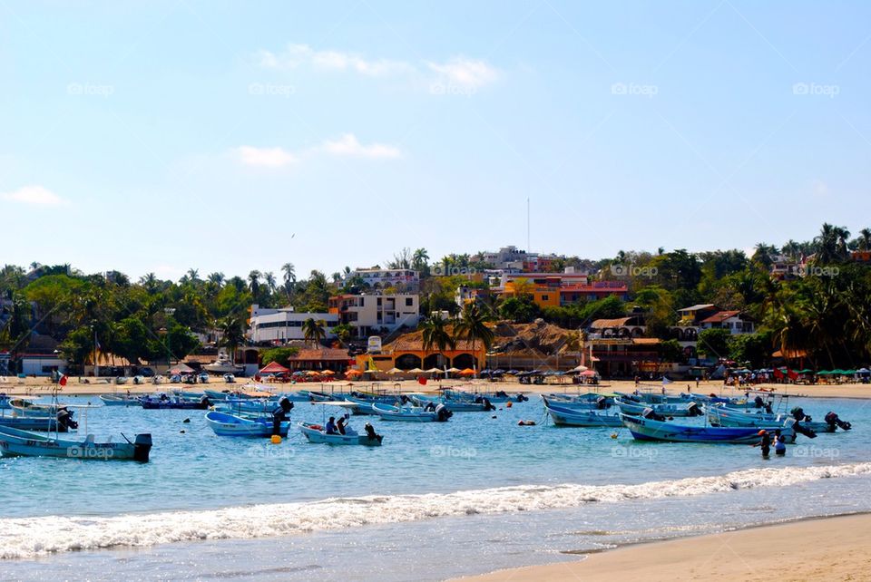 Boats in Puerto Escondido