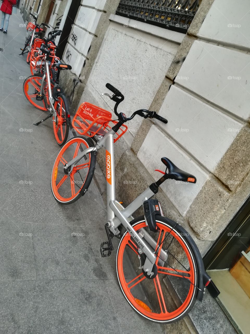 Mobike bike sharing in Milan