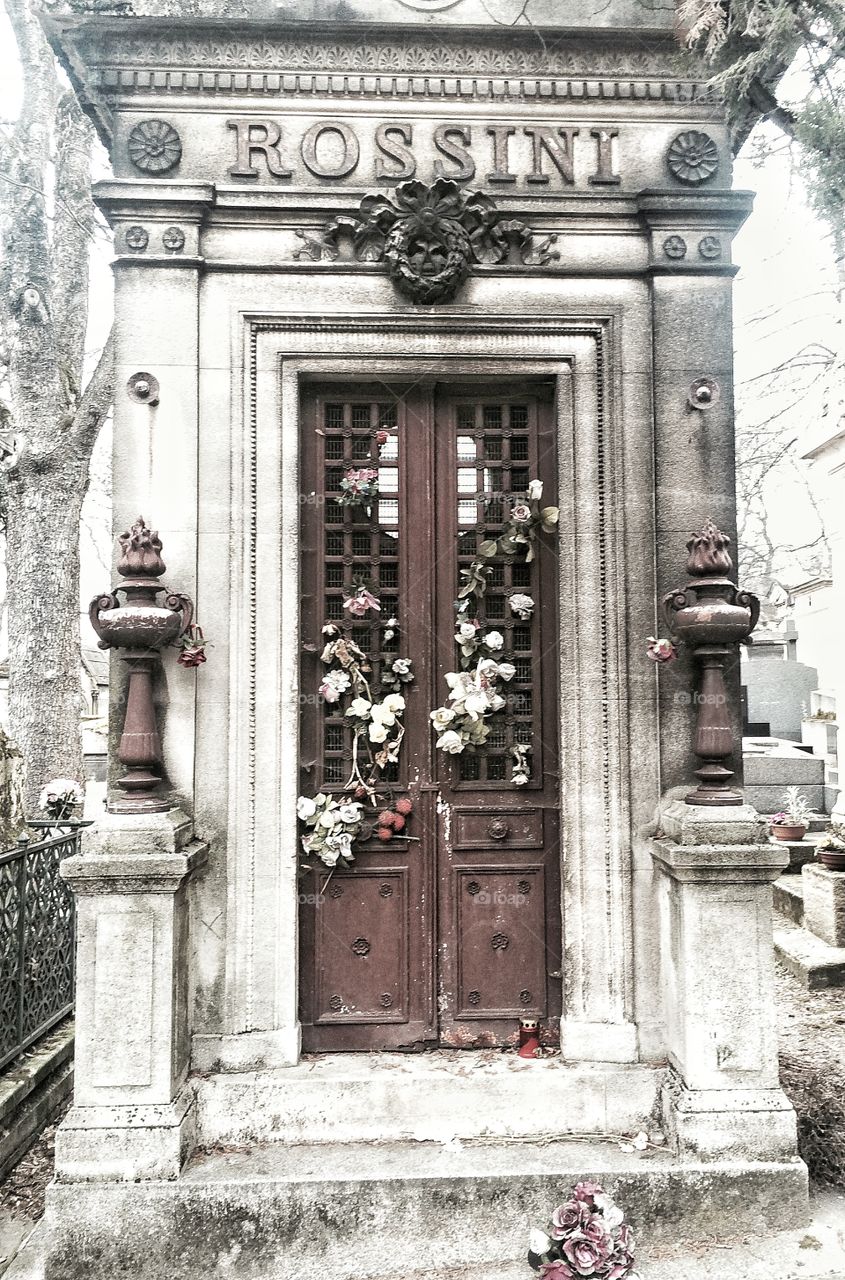 Rossini's grave in Paris. Père LaChaise cemetery