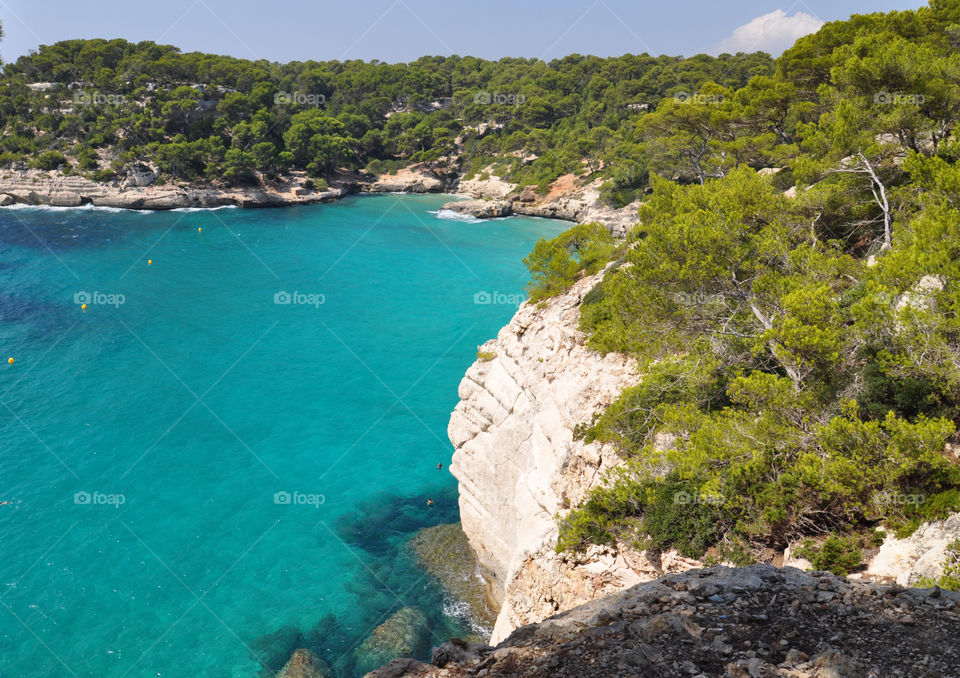 Mitjana beach on the island of Minorca