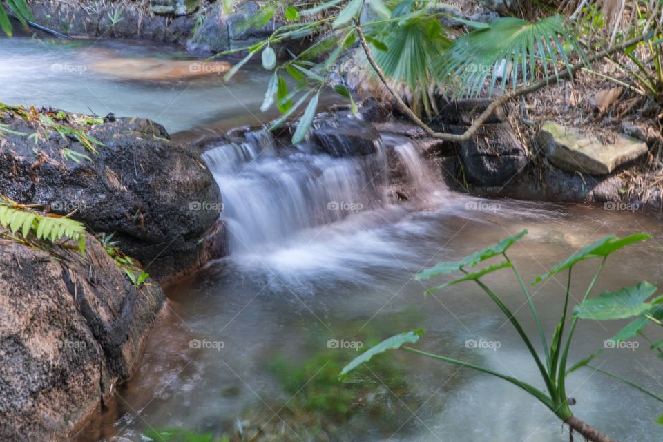 Waterfall in a stream 