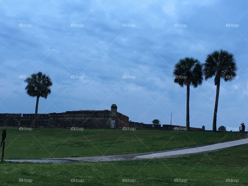 Driving by the fort in St Augustine, FL