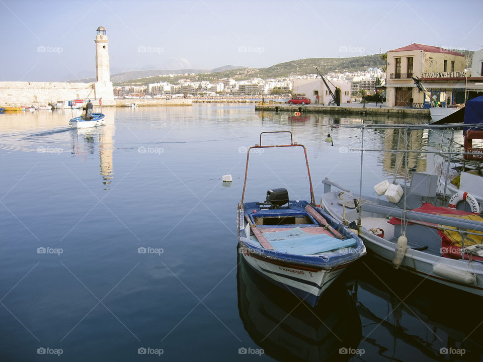Fishing boat harbour Crete, Greece 