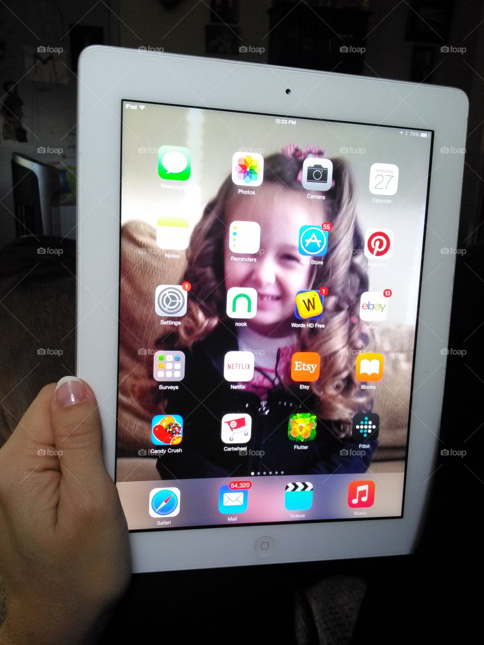 IPad home screen. Image of an Apple iPad home screen. 