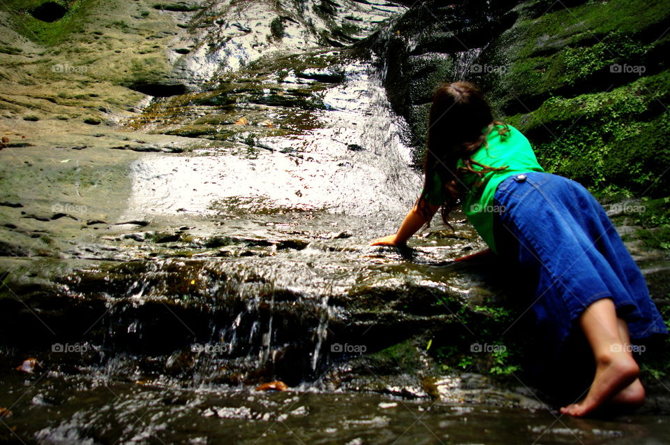 exploring the waterfall