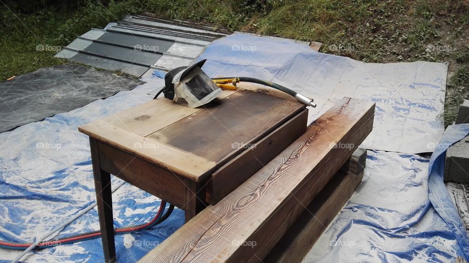 sand machine wood restauration