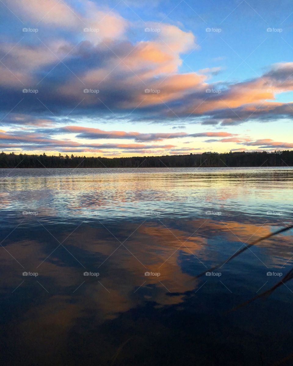 Lake at sundown 