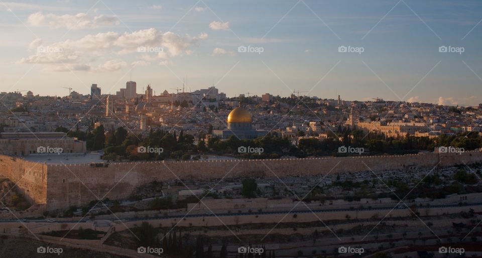 Jerusalem during magic hour