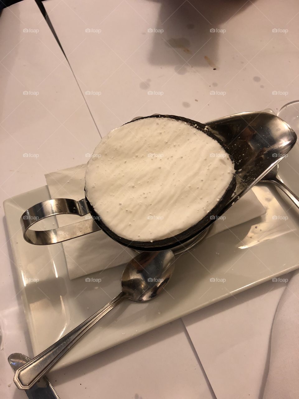 Coconut sorbet in the shell