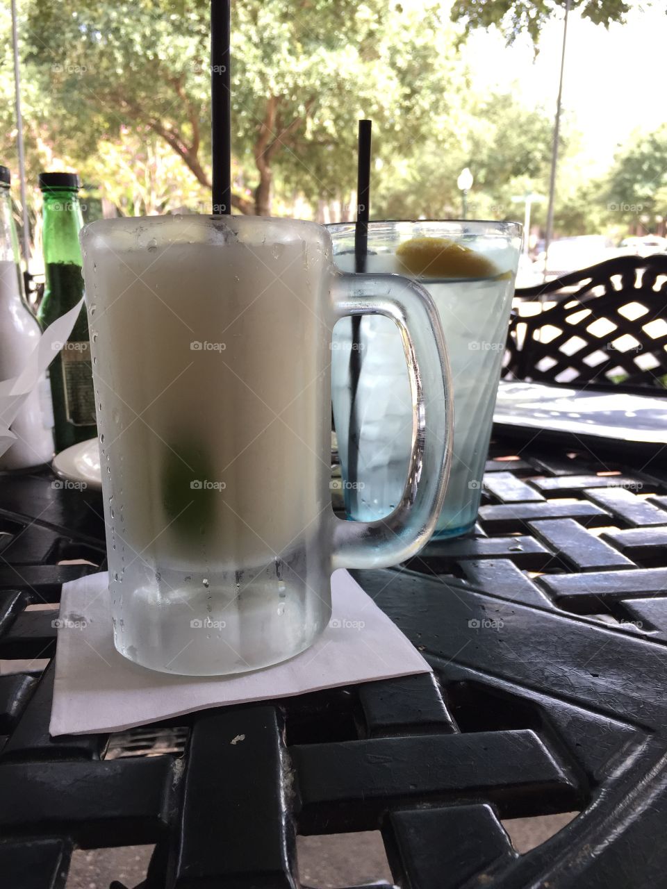 Margarita on a patio