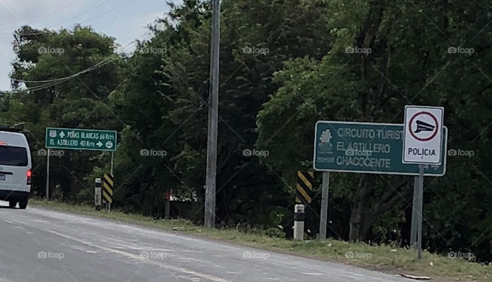 Road sign Nicaragua 