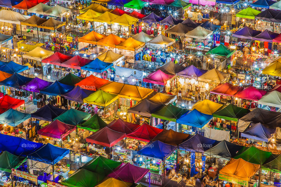 Night City Market.  Talad Rod Fai is located in Bangkok Thailand and it s open only on weekends