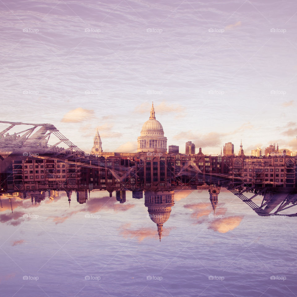 An interesting double exposure of London street patterns.