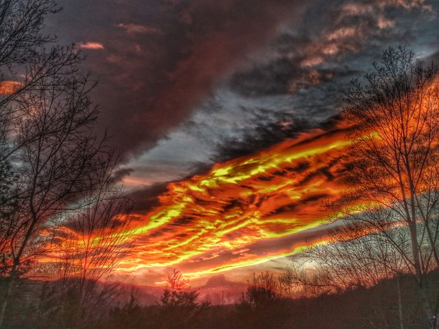 winter sunset