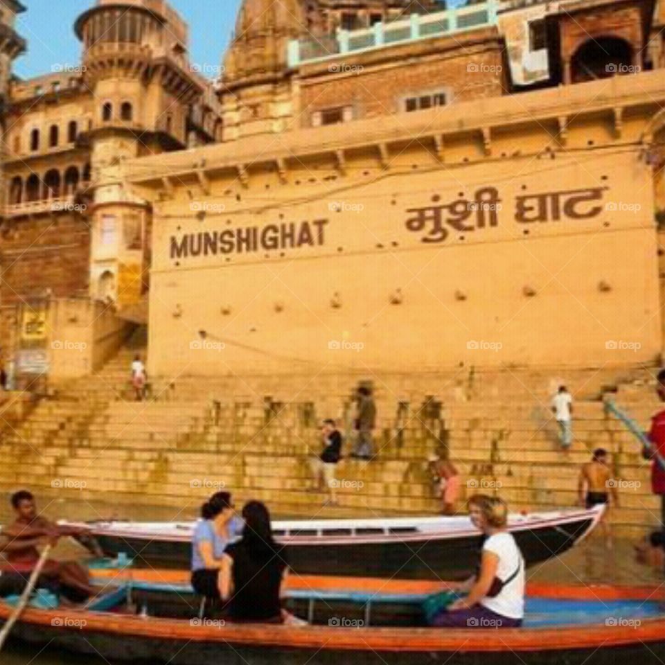 Munshighat at Varanasi in India