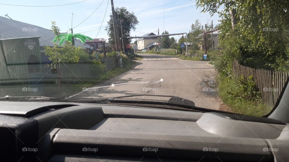 View from the car interior