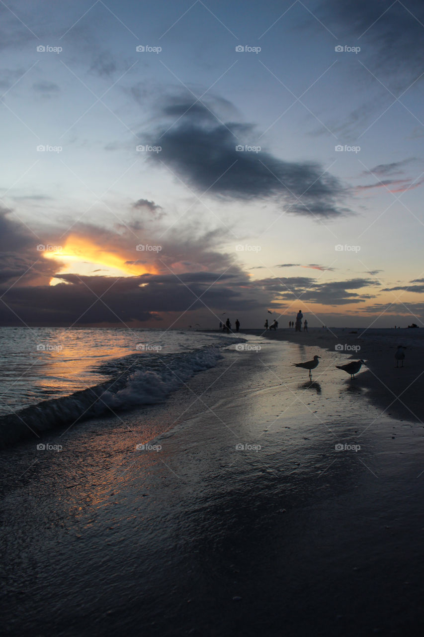 sunset at the beach