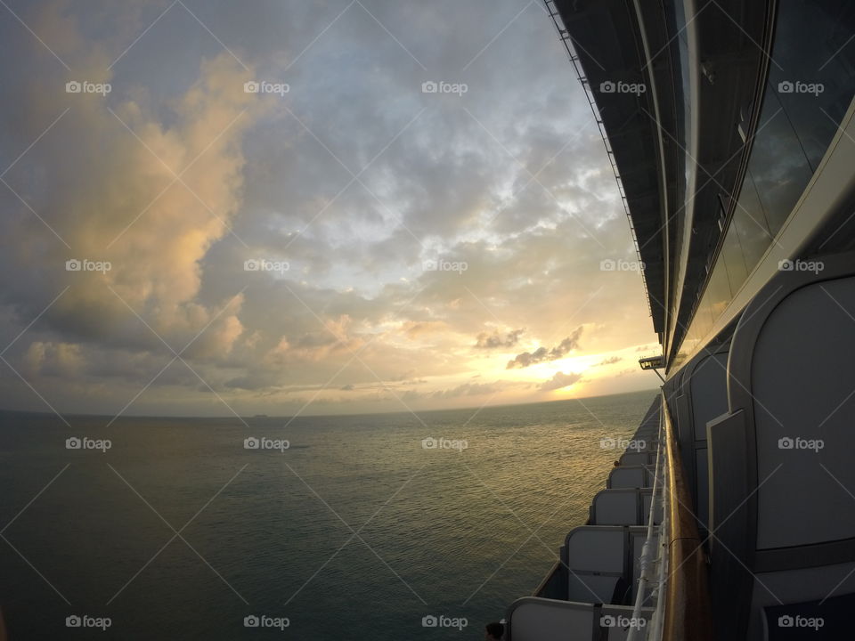 Sunset from a cruise ship