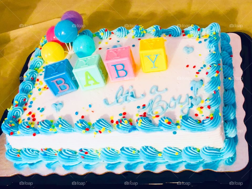 It’s a boy! Baby shower cake.