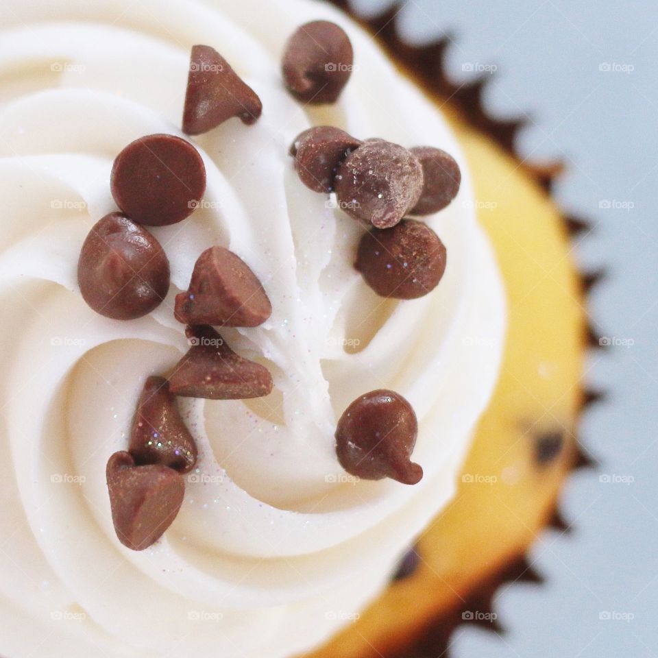 Chocolate chip cupcake