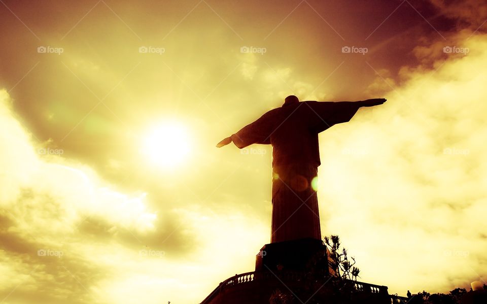 A statue of Christ Redeemer 