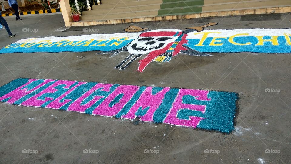 dangerous symbol with colours