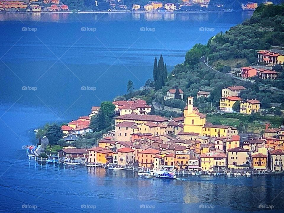 Italy.  Lake Iseo.  Monte Isola Island. Paradise and freedom of the countryside